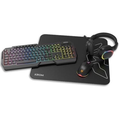 art_krom-pack20kenta20bk_1 Pack Gaming Krom Kenta/ Teclado RGB + Ratón + Alfombrilla + Auriculares