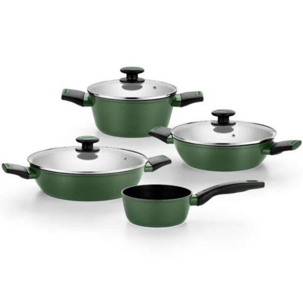 art_mon-bateria20m509900_1 Pack Batería de Cocina Monix Forest M509900/ Cazo Ø16cm/ Cacerolas bajas Ø24 - 28cm/ Cacerolas Ø20cm/ Acero Inoxidable/ Apta para Inducción