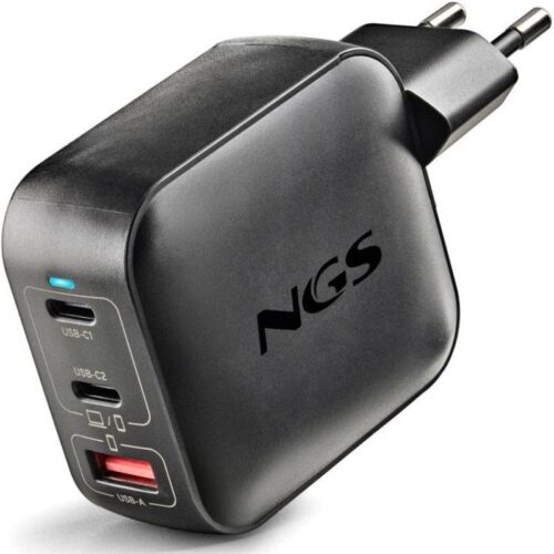 art_ngs-carga20bud20100w20tiny20bk_1 Cargador de Pared GaN NGS BUD100WTINY 100W/ 2xUSB Tipo-C/ 1xUSB/ 100W