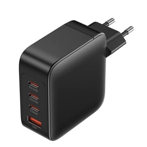 art_ven-carga20feib0-eu_1 Cargador de Pared GaN Vention FEIB0-EU/ 3xUSB Tipo-C + Cable USB Tipo-C/ 1xUSB/ 140W