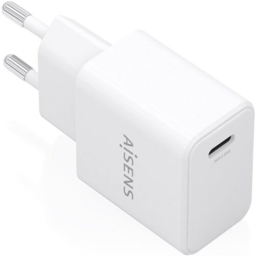 art_ais-carga20a110-1023_1 Cargador de Pared GaN Aisens A110-1023/ 1xUSB Tipo-C/ 20W/ Blanco