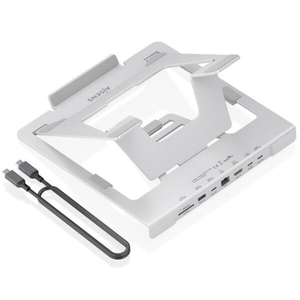 art_ais-hub20asuc-7p045-gr_1 Soporte de Sobremesa - Docking USB Tipo-C Aisens ASUC-7P045-GR/ 1xUSB/ 1xUSB Tipo-C/ 1xHDMI/ 1xRJ45/ 1xLector de Tarjetas/ 1xUSB Tipo-C PD/ Gris