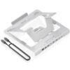 Soporte de Sobremesa - Docking USB Tipo-C Aisens ASUC-7P046-GR/ 2xUSB/ 1xUSB Tipo-C/ 2xHDMI/ 1xRJ45/ 1xUSB Tipo-C PD/ Gris