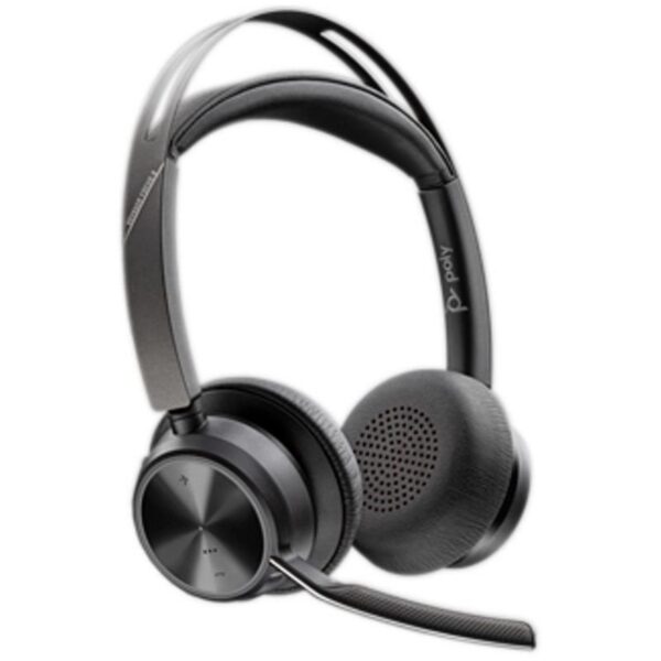 Auriculares Inalámbricos PolyVoyager Focus 2 USB-C-C + Adaptador USB-C/A/ con Micrófono/ Bluetooth/ Negros