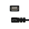 Cable USB 2.0 Nanocable 10.01.3600/ MicroUSB Macho - USB Hembra/ 15cm/ Negro