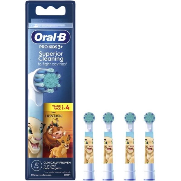 art_orab-pae-cab20pro20kd3p20rl204u_1 Cabezal de Recambio Braun para cepillo Braun Oral-B Pro Kids 3+ Rey Leon/ Pack 4 uds