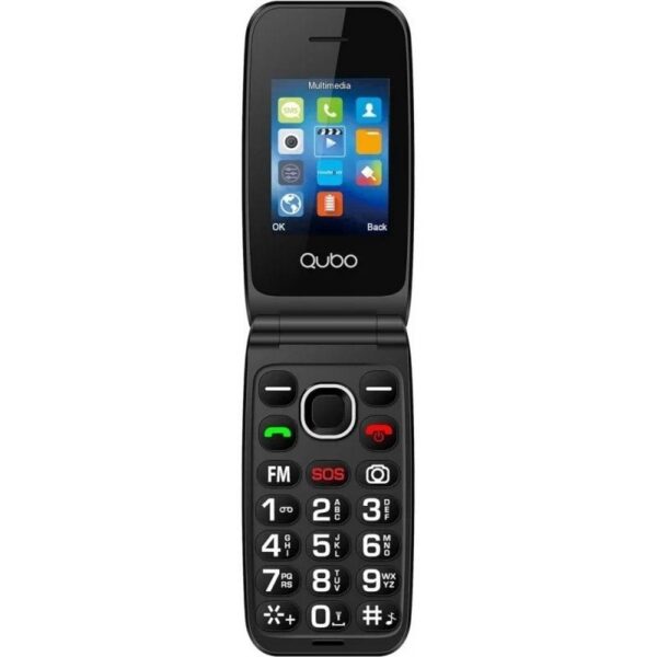 art_qub-tel20neonw-sos20bl_1 Teléfono Móvil Qubo NEONW-SOS para Personas Mayores/ Azul