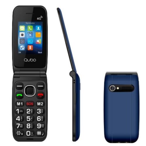 art_qub-tel20neonw204g20bl_1 Teléfono Móvil Qubo NEONW-BL 4G para Personas Mayores/ Azul