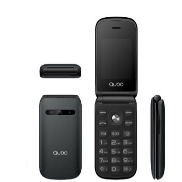 art_qub-tel20x-209bkmkii_1 Teléfono Móvil Qubo X-209BKMKII para Personas Mayores/ Negro