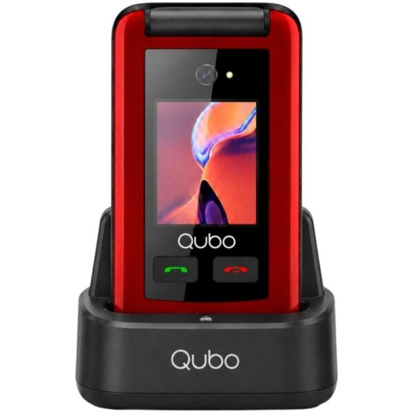 art_qub-tel20x-247rdc204g_1 Teléfono Móvil Qubo X-247RDC 4G para Personas Mayores/ Rojo