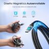art_sub-cab20subcab-c10090_2 Cable USB 2.0 Tipo-C Subblim PowerMag Led/ USB Tipo-C Macho - USB Tipo-C Macho/ Hasta 100W/ 480Mbps/ 2m/ Negro