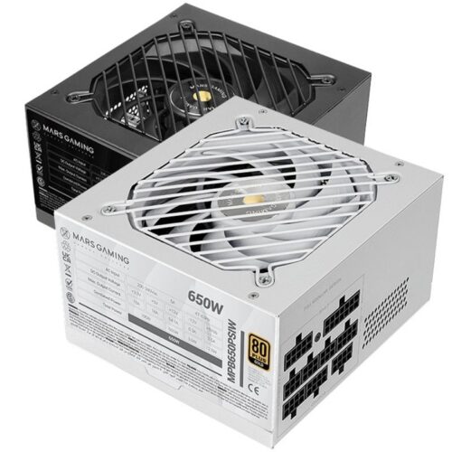 Fuente de Alimentación Mars Gaming MPB650PSI/ 650W/ Ventilador 12cm/ 80 Plus Gold/ Blanca