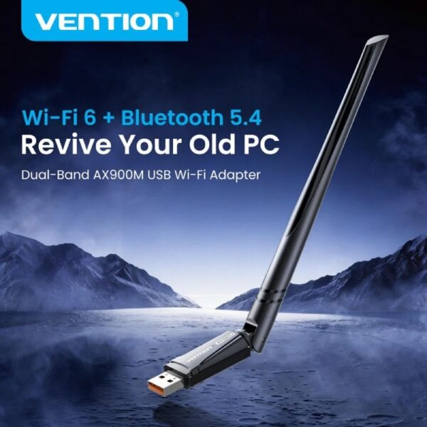 art_ven-adp20kdxb0_2 Adaptador USB - WiFi - Bluetooth 5.4 Vention KDXB0/ 900Mbps