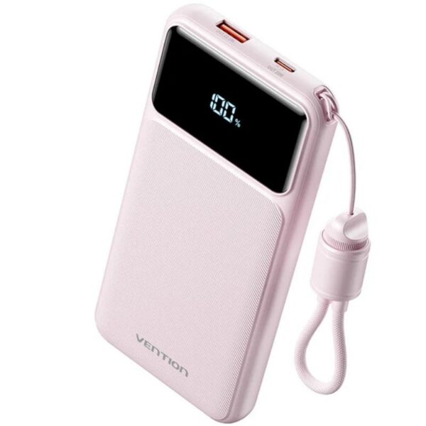 art_ven-bat20xgyp0-39-ty_1 Powerbank 10000mAh Vention XGYP0-39-TY/ 22.5W/ Rosa/ Incluye Cable USB Tipo-C