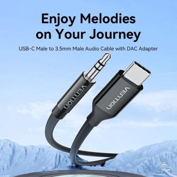 art_ven-cab20bifbf_2 Cable Conversor Audio Vention BIFBF/ USB Tipo-C Macho - Jack 3.5 Macho/ 1m/ Gris