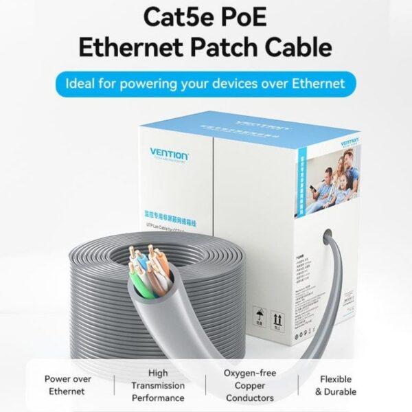 art_ven-cab20ijch305_2 Bobina de Cable RJ45 UTP Vention IJCH305 Outdoor Patch Cat.5e/ 305m/ Gris