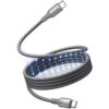 art_ven-cab20tsajf_1 Cable Magnético USB 2.0 Tipo-C 5A Vention TSAJF/ USB Tipo-C Macho - USB Tipo-C Macho/ Hasta 240W/ 480Mbps/ 1m/ Titanio
