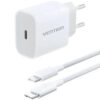 art_ven-carga20g16w0-eu_1 Cargador de Pared Vention G16W0-EU/ 1xUSB Tipo-C + Cable USB Tipo-C/ 20W