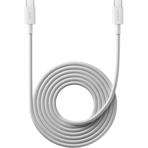 art_xia-cab206a20bra202m20c-c20wh_1 Cable USB 2.0 Tipo-C 6A Xiaomi Braided/ USB Tipo-C Macho - USB Tipo-C Macho/ Hasta 120W/ 480Mbps/ 2m/ Blanco