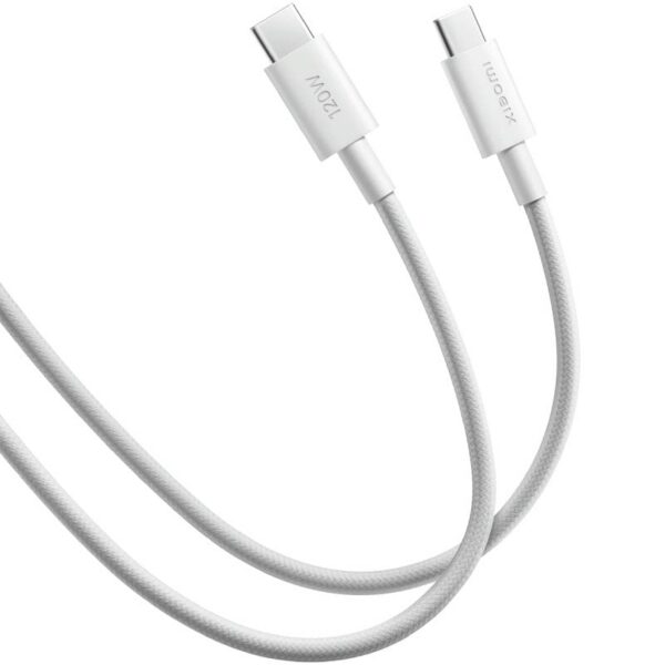 art_xia-cab206a20bra202m20c-c20wh_2 Cable USB 2.0 Tipo-C 6A Xiaomi Braided/ USB Tipo-C Macho - USB Tipo-C Macho/ Hasta 120W/ 480Mbps/ 2m/ Blanco