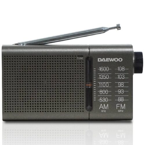 Radio Portátil Daewoo DW1035/ a Pilas/ Gris Oscuro
