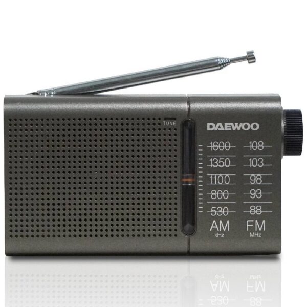 art_dae-radio20dw1035_1 Radio Portátil Daewoo DW1035/ a Pilas/ Gris Oscuro