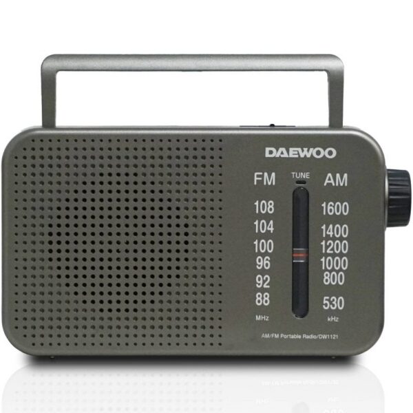 art_dae-radio20dw1121_1 Radio Portátil Daewoo DW1121/con Cable/ a Pilas/ Gris