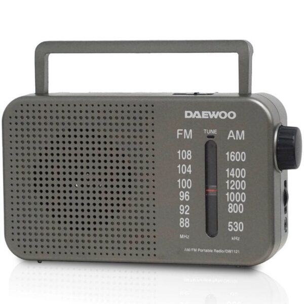 art_dae-radio20dw1121_2 Radio Portátil Daewoo DW1121/con Cable/ a Pilas/ Gris