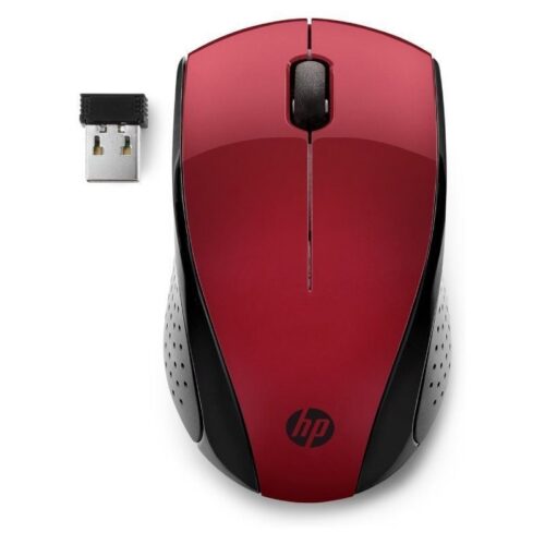 art_hpa-mou207kx10aa_1 Ratón Inalámbrico HP 220/ Hasta 1600 DPI/ Rojo
