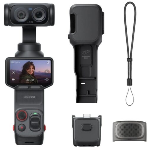 Cámara Digital Deportiva Insta360 Luna Pro/ 8K/ Ángulo de visión 360º/ Negra