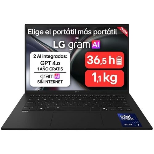 art_lgp-14zd90u-g20ax85bn_1 Portátil LG Gram 14ZD90U-G.AX85BN Intel Core Ultra 7-355/ 32GB/ 512GB SSD/ 14"/ Sin Sistema Operativo
