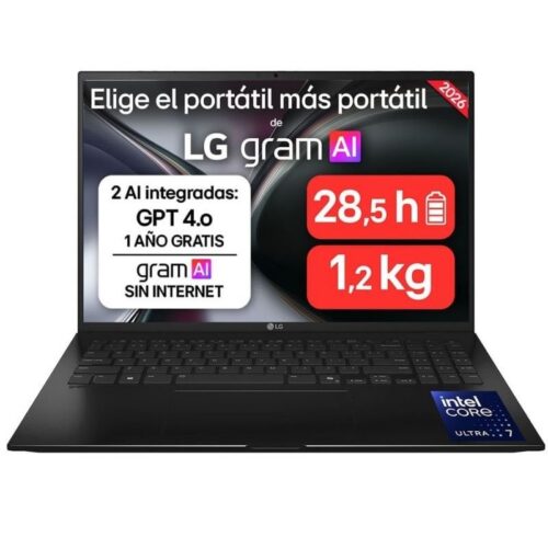 art_lgp-16zd90tl-g20ax85bn_1 Portátil LG Gram 16ZD90TL-G.AX85BN Intel Core Ultra 7-258V/ 32GB/ 512GB SSD/ 16"/ Sin Sistema Operativo
