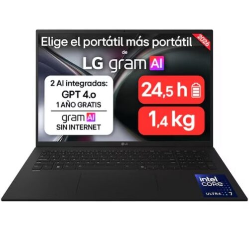 art_lgp-17zd90tl-g20ax85bn_1 Portátil LG Gram 17ZD90TL-G.AX85BN Intel Core Ultra 7-258V/ 32GB/ 512GB SSD/ 17"/ Sin Sistema Operativo