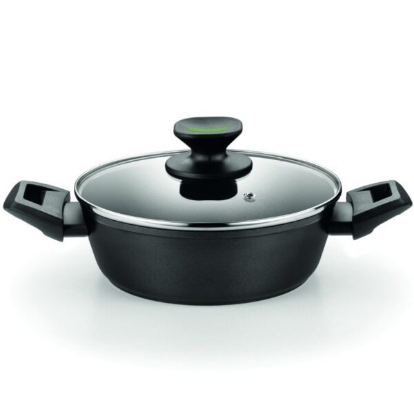Cacerola Baja Monix Green M480528/ Ø28cm/ Aluminio forjado/ Apta para Inducción