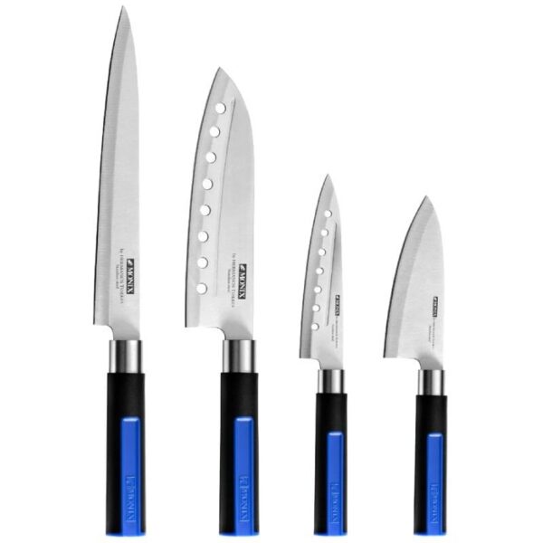 art_mon-cuchillo20m355003_1 Pack 6 Piezas Monix Solid+ M355003/ 4 Cuchillos Santoku/ 1 Tijeras Solid Pro/ 1 Tacoma Organizadora