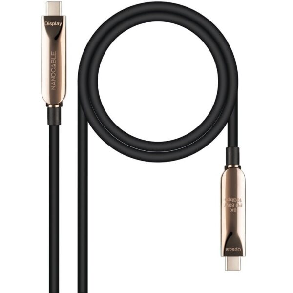 art_nan-cab20102001204605_1 Cable USB 3.2 Tipo-C AOC Nanocable 10.01.4605/ USB Tipo-C Macho - USB Tipo-C Macho/ Hasta 60W/ 10Gbps/ 5m/ Negro