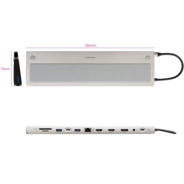 art_nan-dock20102016201012_2 Docking Tipo-C Nanocable 10.16.1012/ 3xUSB/ 1xUSB Tipo-C/ 2xHDMI 4K/ 1xDisplayPort/ 1xRJ45/ 1xLector tarjetas/ 1xJack 3.5/ 1xUSB Tipo-C PD/ Gris