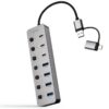 art_nan-hub20102016204510_1 Hub USB + USB Tipo-C Nanocable 10.16.4510/ 4xUSB/ 3xUSB Tipo-C/ 1xUSB Tipo-C PD/ Gris
