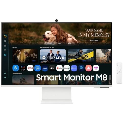 art_sam-m20s32fm801uu20v2_1 Smart Monitor Samsung M8 M80F S32FM801UU 32"/ 4K/ Multimedia/ Regulable en altura/ Smart TV/ Webcam/ Blanco
