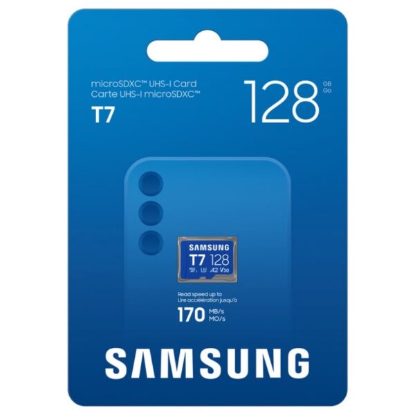 Tarjeta de Memoria Samsung P7 128GB microSD XC/ Clase 10/ 170MBs