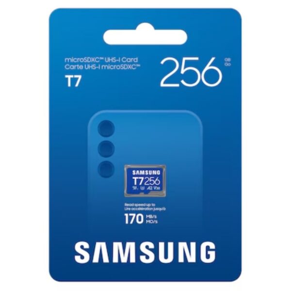Tarjeta de Memoria Samsung P7 256GB microSD XC/ Clase 10/ 170MBs