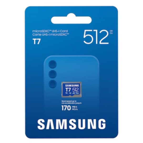 Tarjeta de Memoria Samsung P7 512GB microSD XC/ Clase 10/ 170MBs