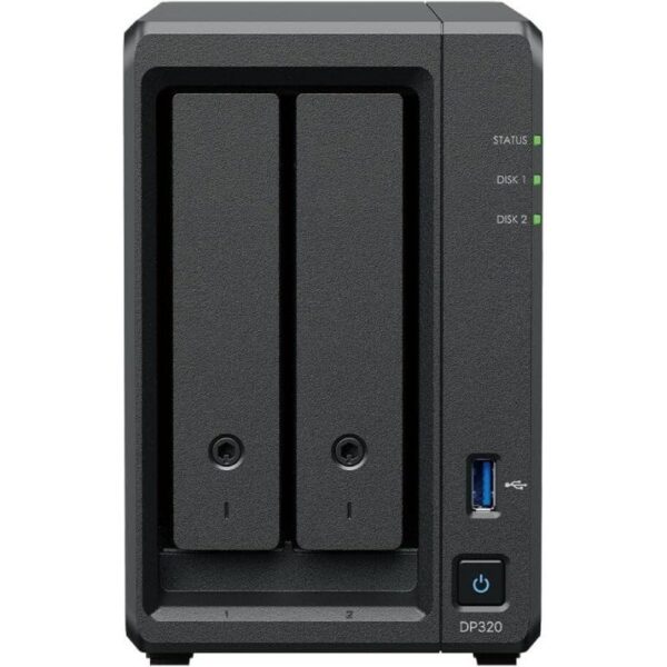 NAS Synology ActiveProtect DP320/ 2 Bahías 3.5"- 2.5"/ 8GB DDR4/ 16TB/ Formato Torre