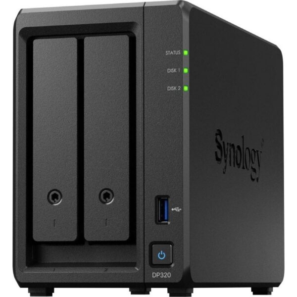 NAS Synology ActiveProtect DP320/ 2 Bahías 3.5"- 2.5"/ 8GB DDR4/ 16TB/ Formato Torre