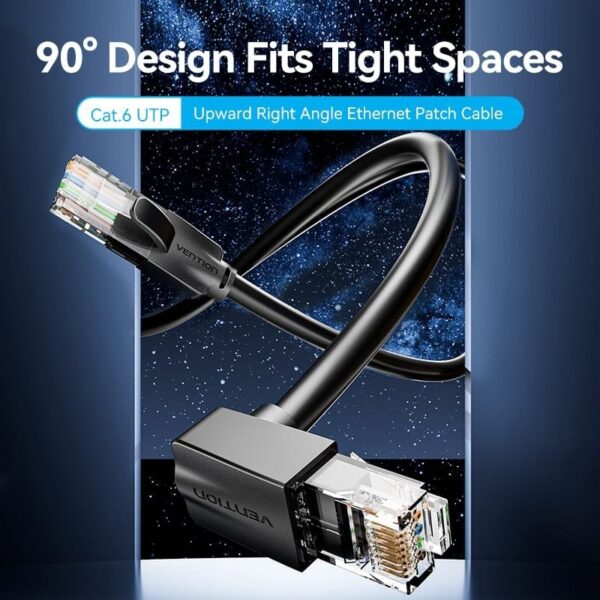art_ven-cab20ibvbj_2 Cable de Red RJ45 UTP Vention IBVBJ Cat.6/ 5m/ Acodado 90º/ Negro