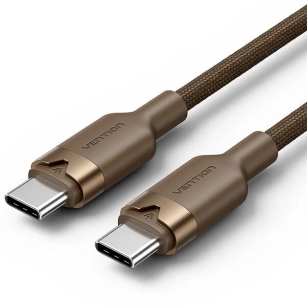 art_ven-cab20trdjf_1 Cable USB 2.0 Tipo-C 3A Vention TRDJF/ USB Tipo-C Macho - USB Tipo-C Macho/ Hasta 60W/ 480Mbps/ 1m/ Oro Desierto