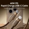 art_ven-cab20trdjf_2 Cable USB 2.0 Tipo-C 3A Vention TRDJF/ USB Tipo-C Macho - USB Tipo-C Macho/ Hasta 60W/ 480Mbps/ 1m/ Oro Desierto