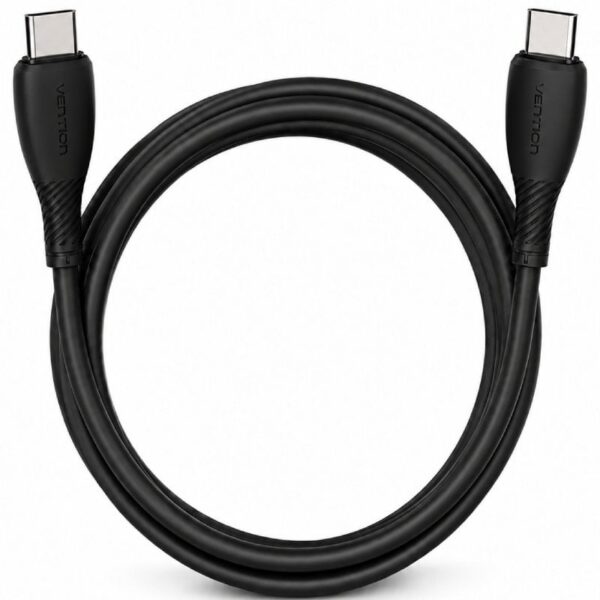 art_ven-cab20trvbf_1 Cable USB 2.0 Tipo-C Vention TRVBF/ USB Tipo-C Macho - USB Tipo-C Macho/ Hasta 60W/ 480Mbps/ 1m/ Negro