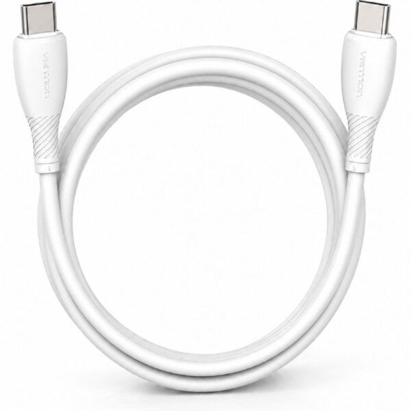 art_ven-cab20trvwf_1 Cable USB 2.0 Tipo-C Vention TRVWF/ USB Tipo-C Macho - USB Tipo-C Macho/ Hasta 60W/ 480Mbps/ 1m/ Blanco