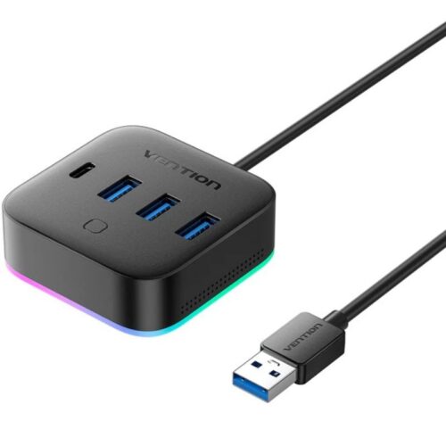 art_ven-hub20chzbd_1 Hub USB 3.0 Vention CHZBD/ 3xUSB/ 1xUSB Tipo-C/ 1xUSB Tipo-C PD